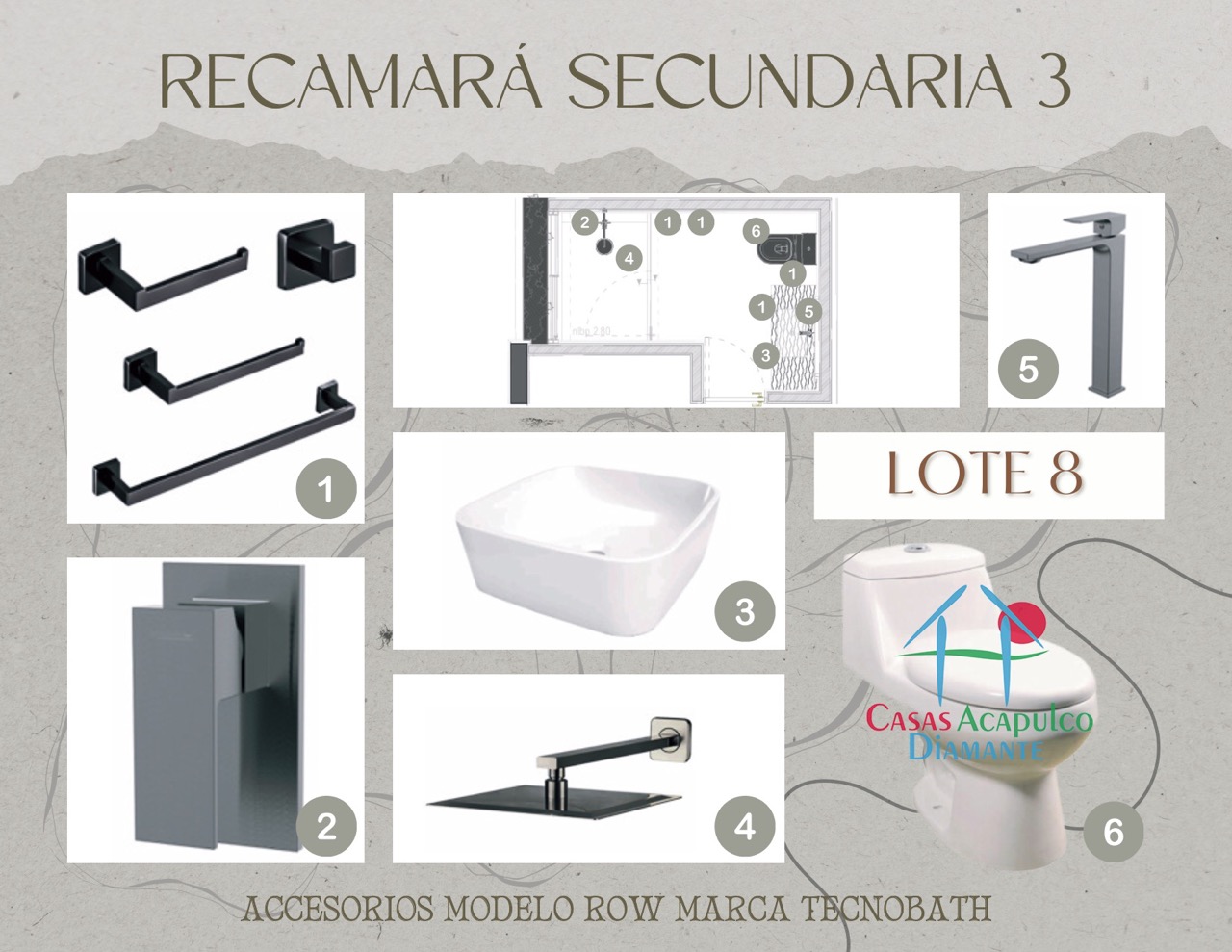 Paradiso Residences Ensueño 8 - Modelo accesorios baños 3